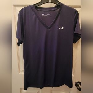 Under Armour Navy Blue V-Neck T-Shirt